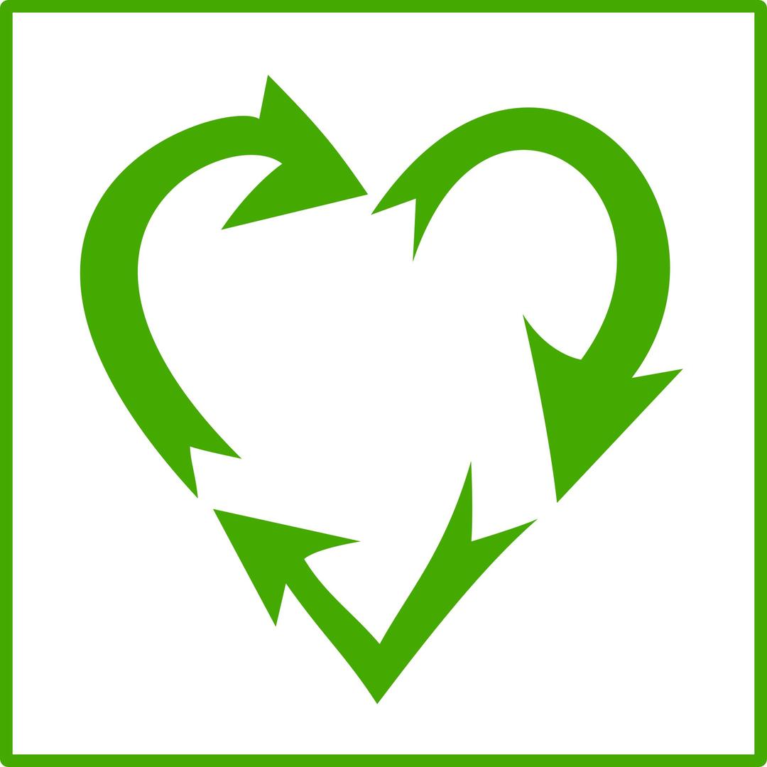 recycle heart png transparent