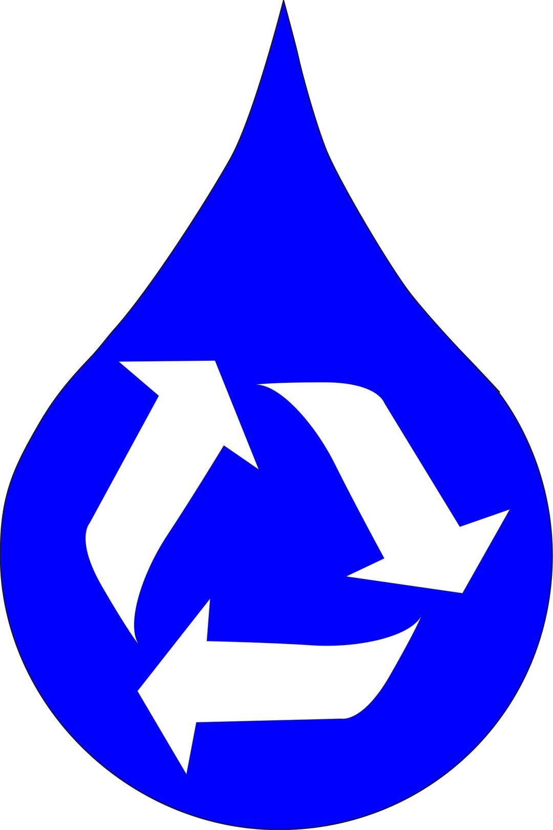 Recycle water (blue) png transparent