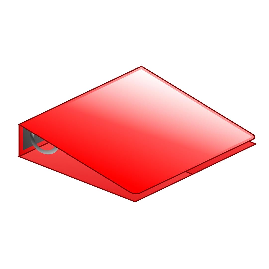 Red 3-ring binder png transparent