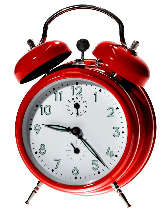Red Alarm Clock png transparent