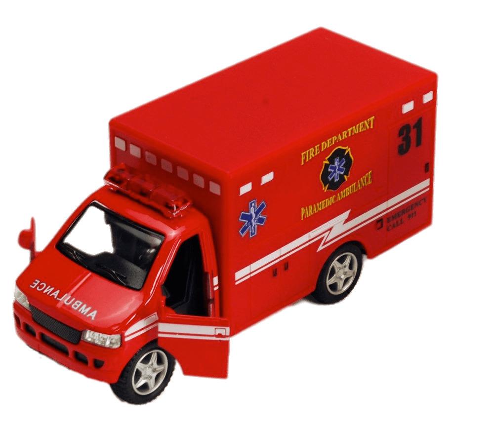 Red Ambulance Toy png transparent