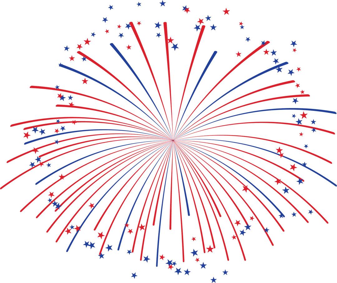 Red and Blue Fireworks png transparent
