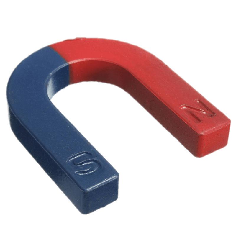 Red and Blue Horseshoe Magnet png transparent