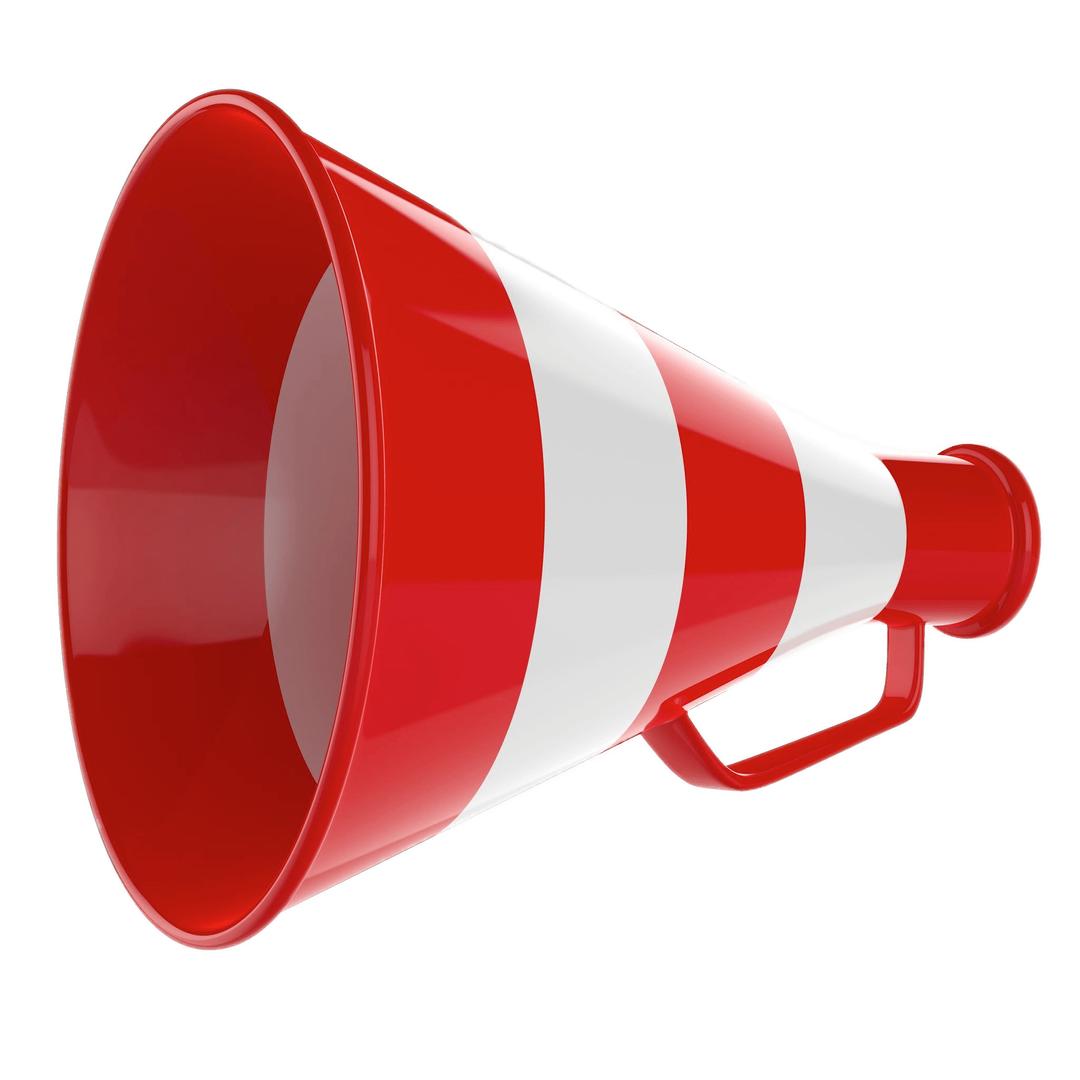 Red and White Striped Megaphone png transparent