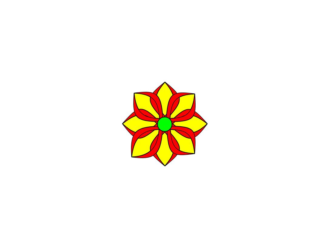 Red and Yellow Flower png transparent