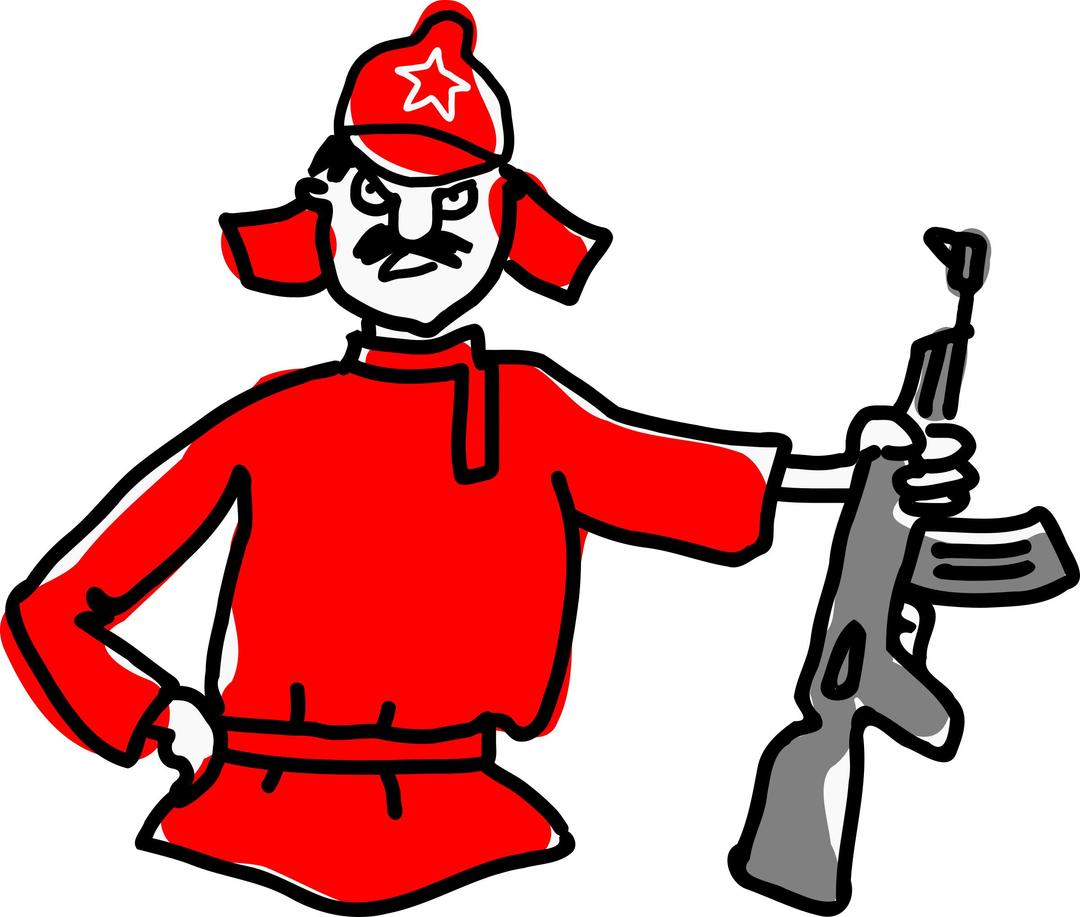 Red Army soldier png transparent