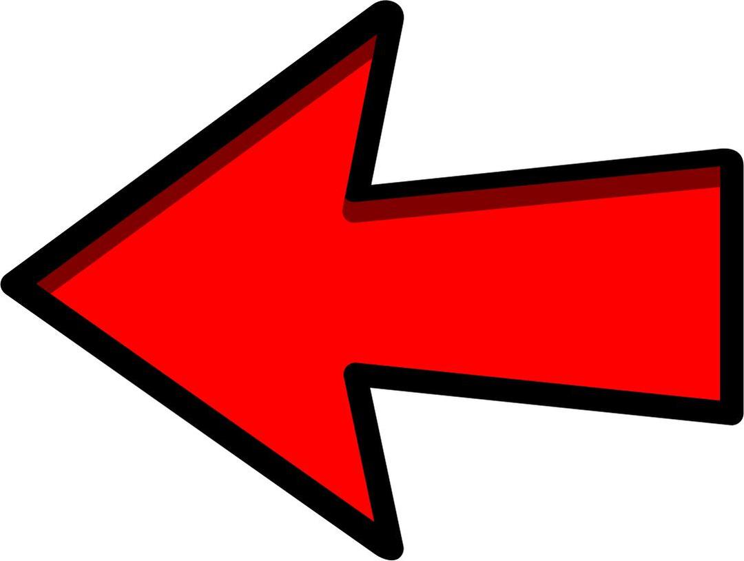 Red Arrow Left Pointing png transparent