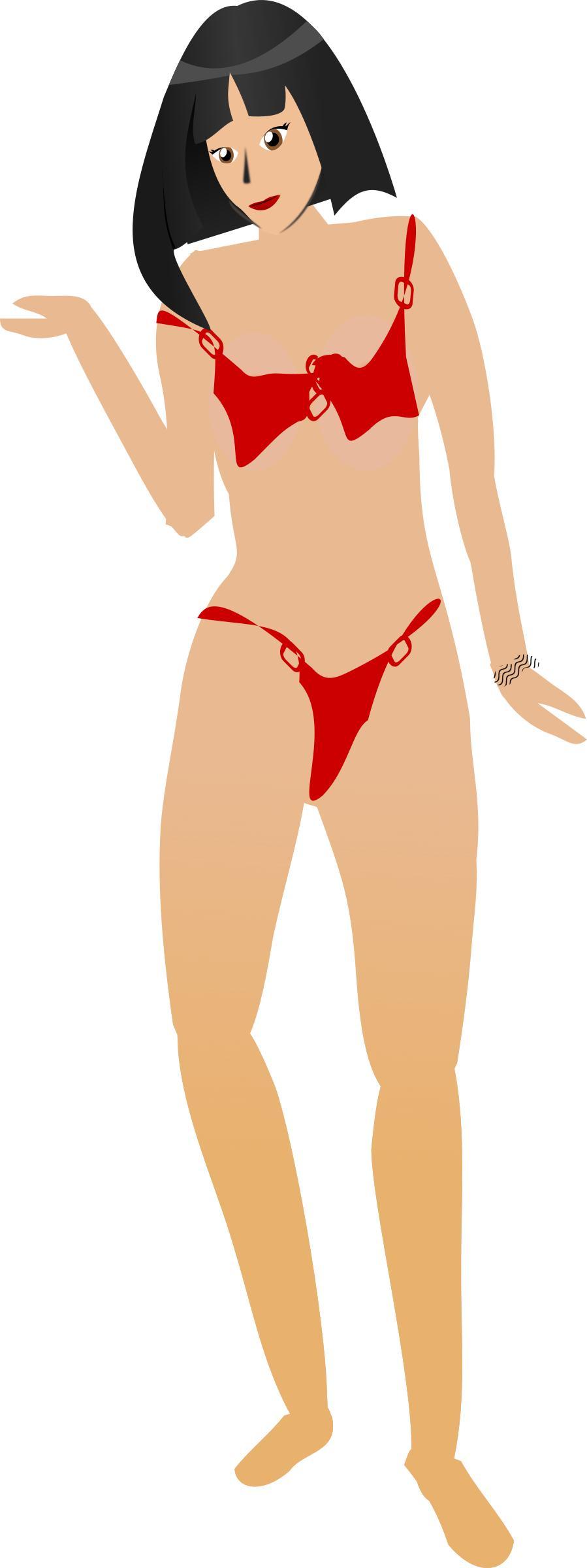 Red Bikini Lady png transparent