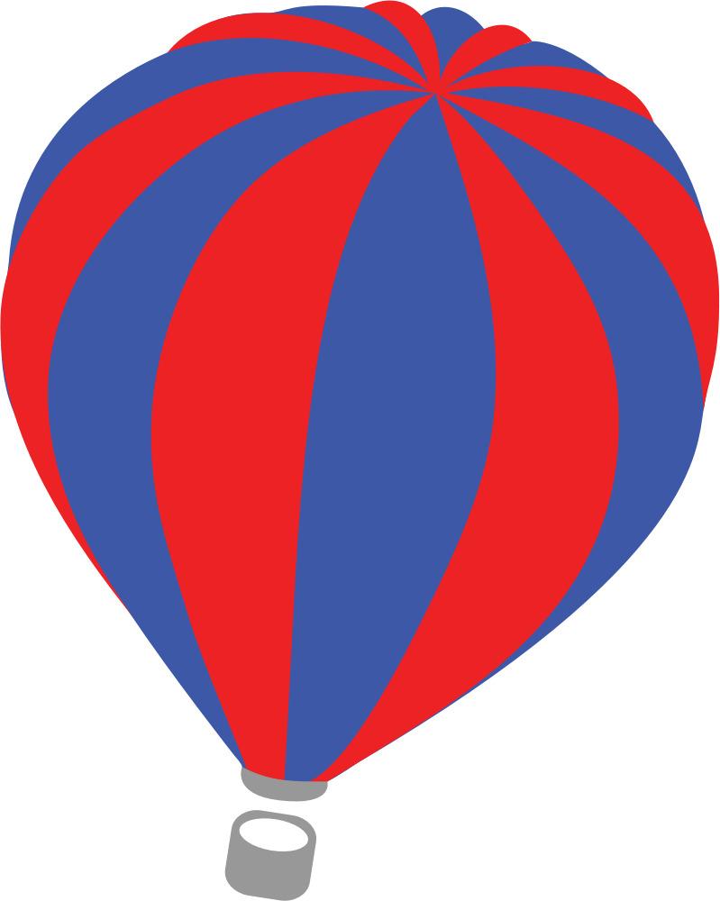 Red Blue Hot Air Balloon png transparent