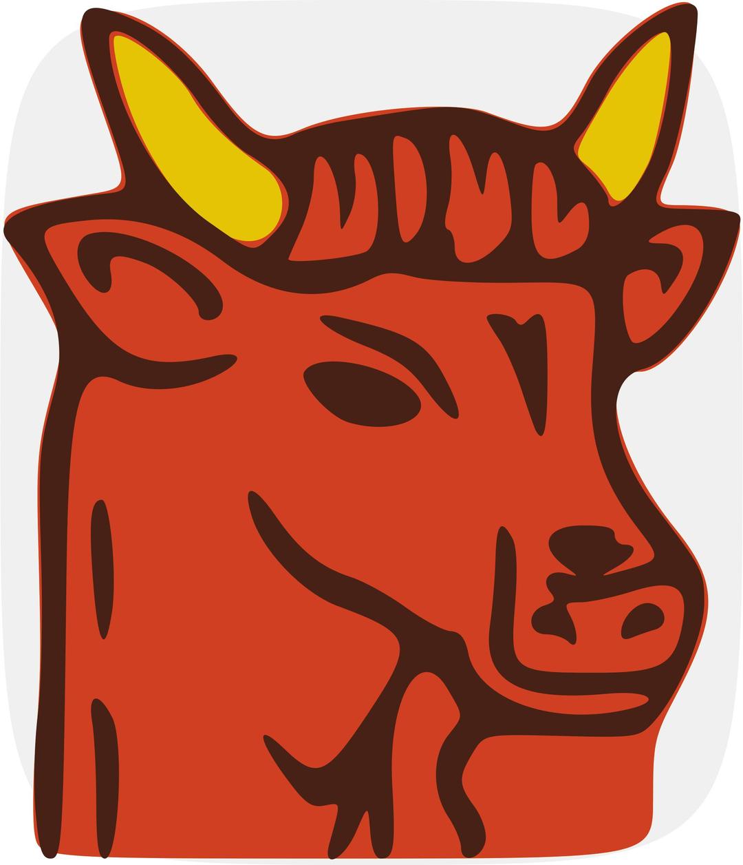 Red bull head 2 png transparent