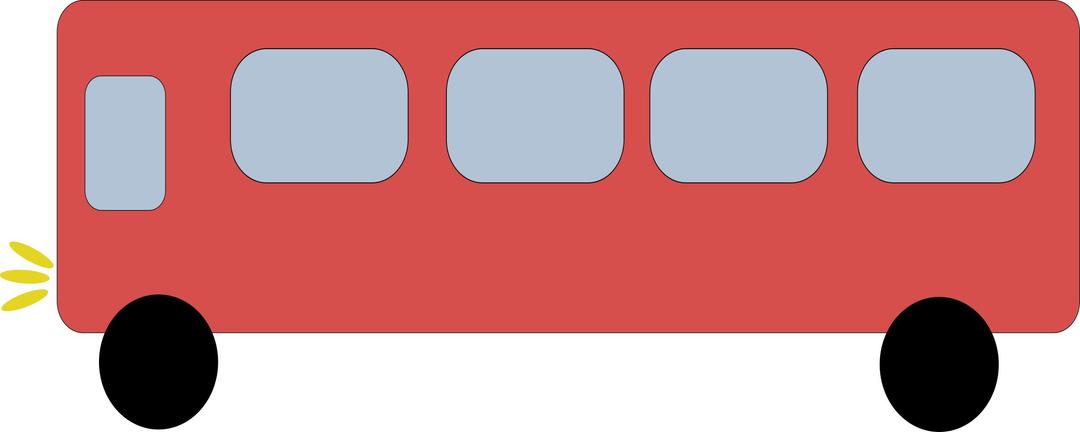 Red bus png transparent
