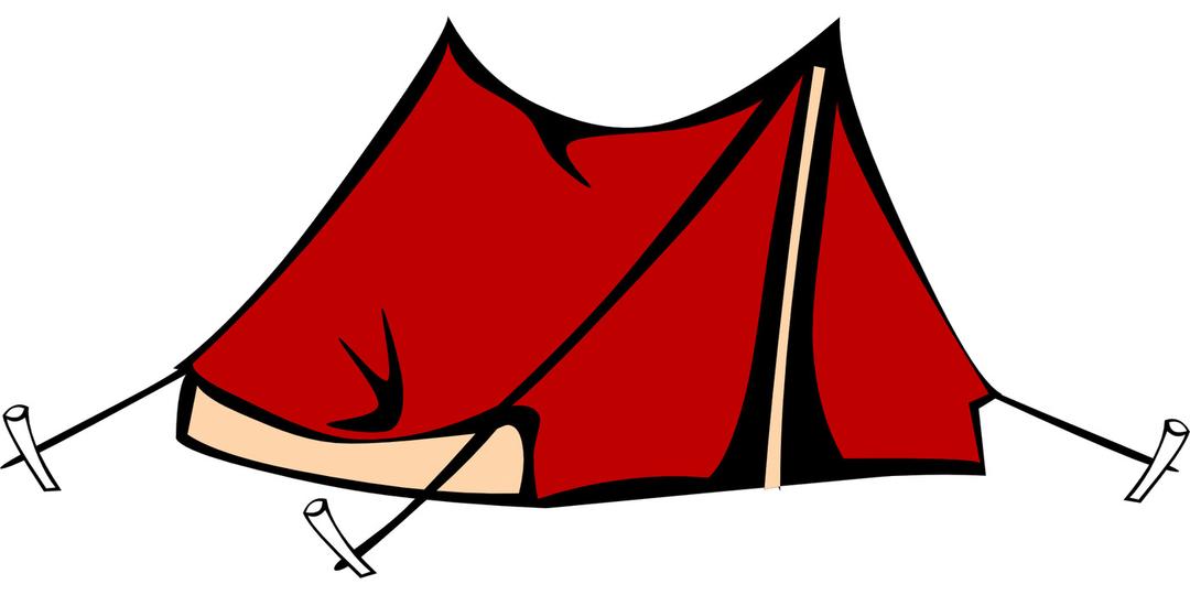 Red Camping Tent Clipart png transparent