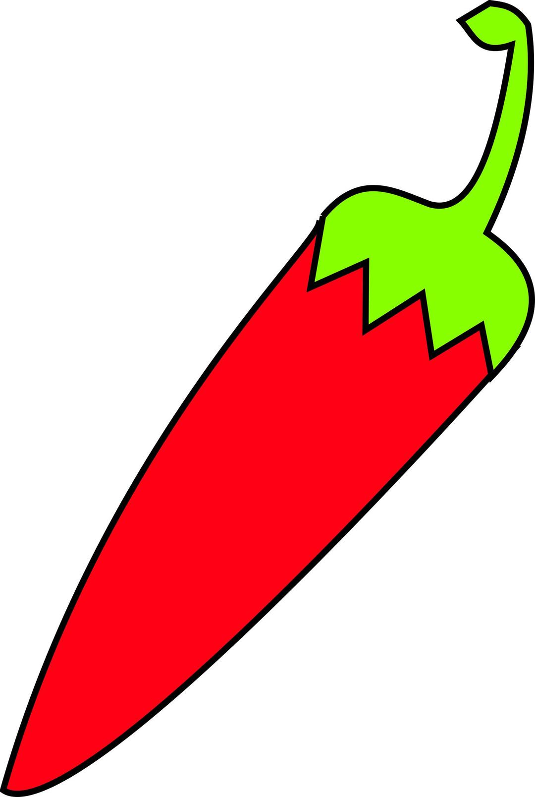 red chili with green tail png transparent