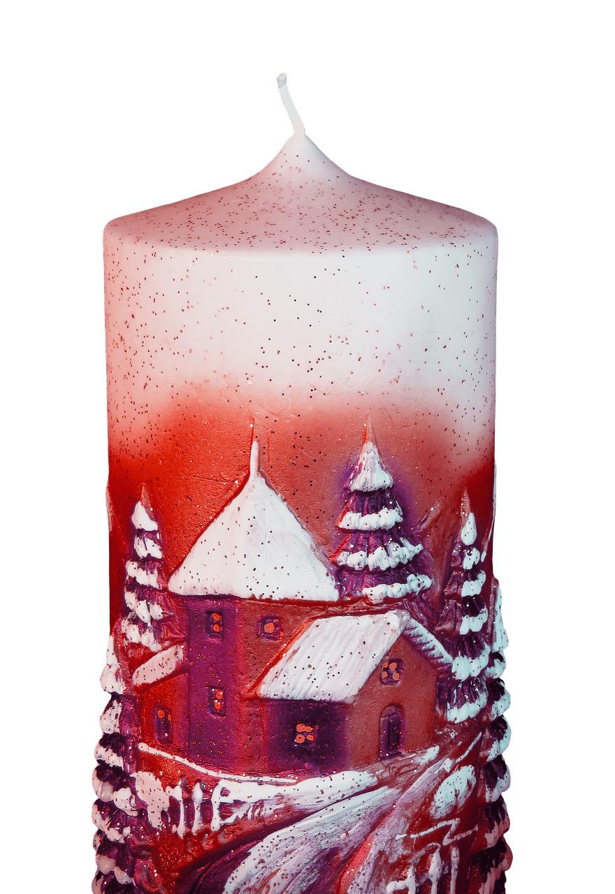 Red Christmas Candle png transparent