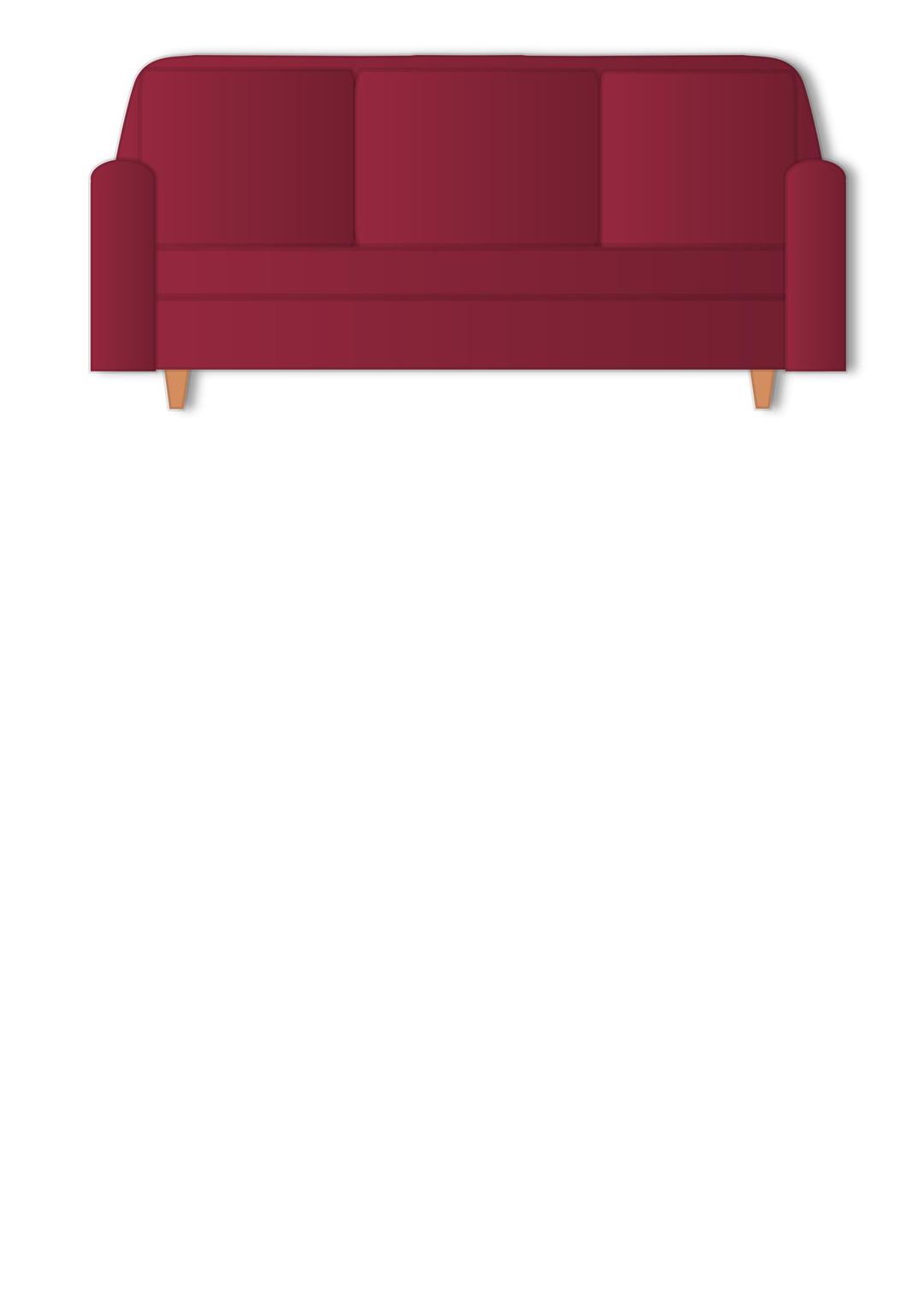 Red Couch png transparent