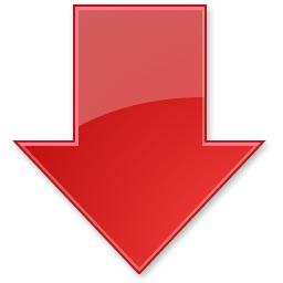 Red Down Arrow png transparent