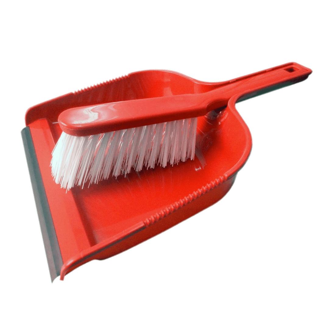 Red Dustpan and Brush Set png transparent