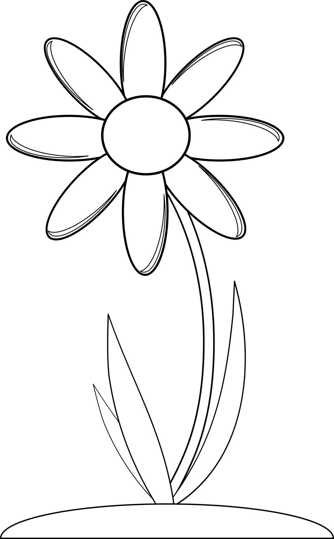 red flower bw png transparent
