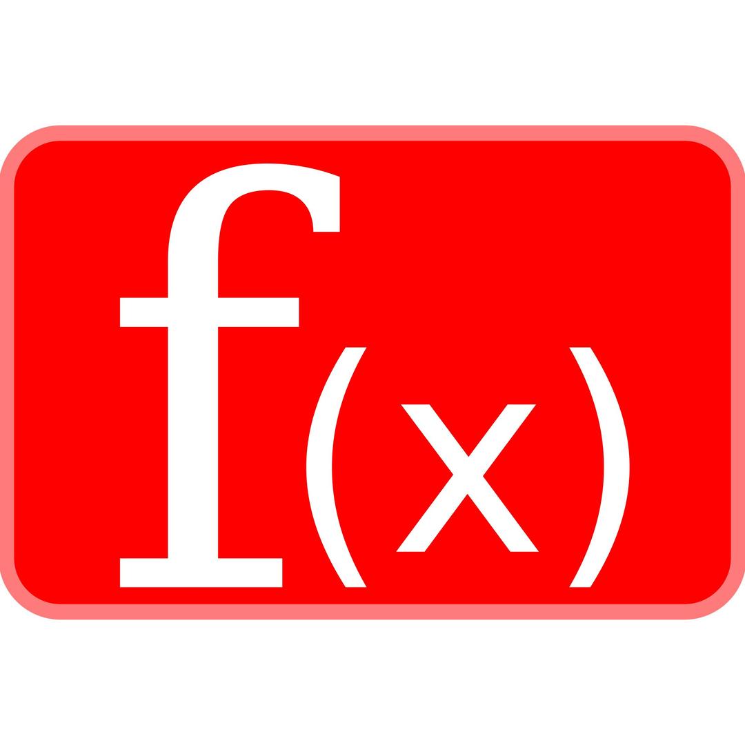 Red Function Icon png transparent