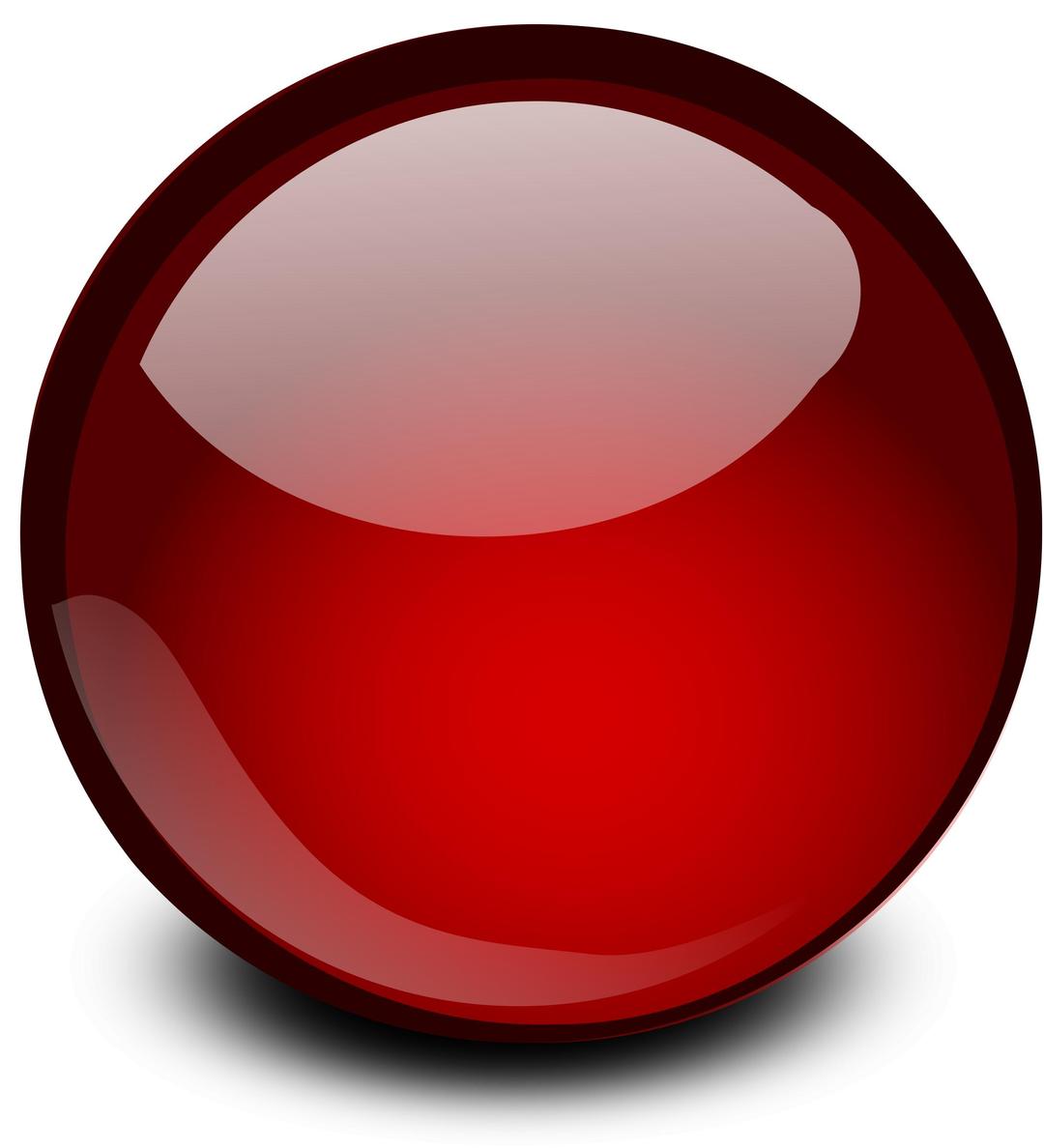 Red Glossy Orb png transparent
