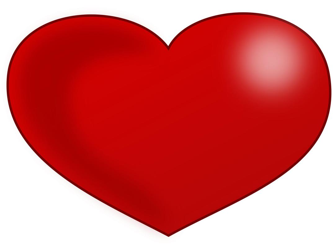 Red Glossy Valentine Heart png transparent