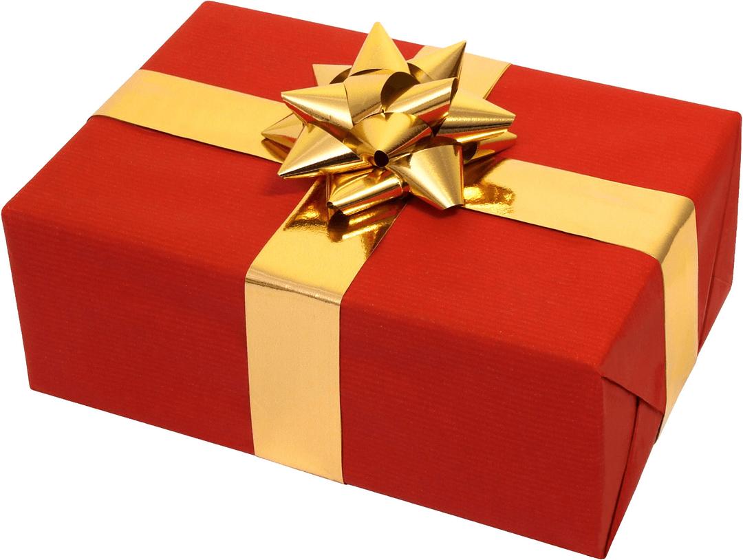 Red Gold Gift png transparent