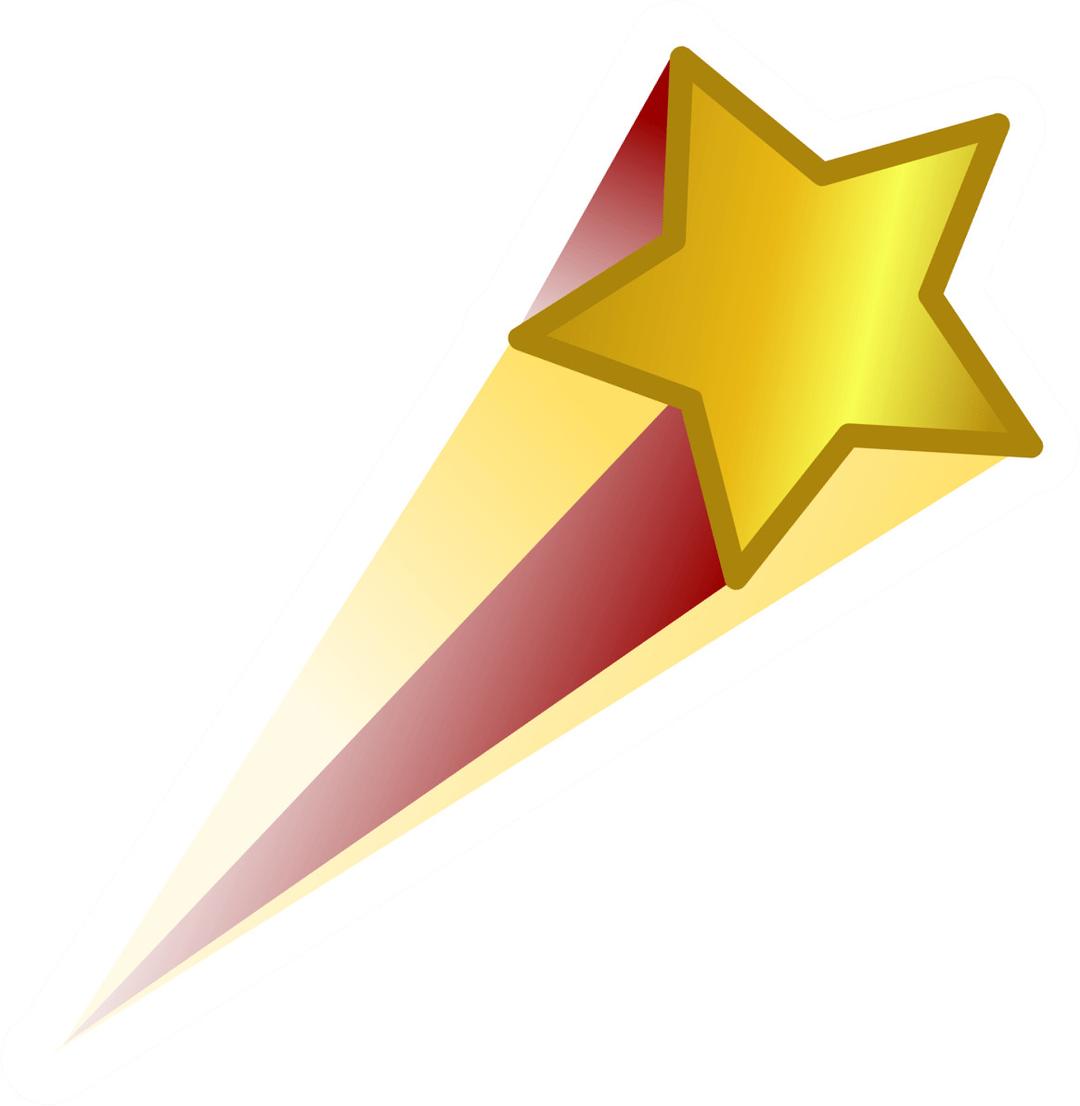 Red Gold Shooting Star png transparent