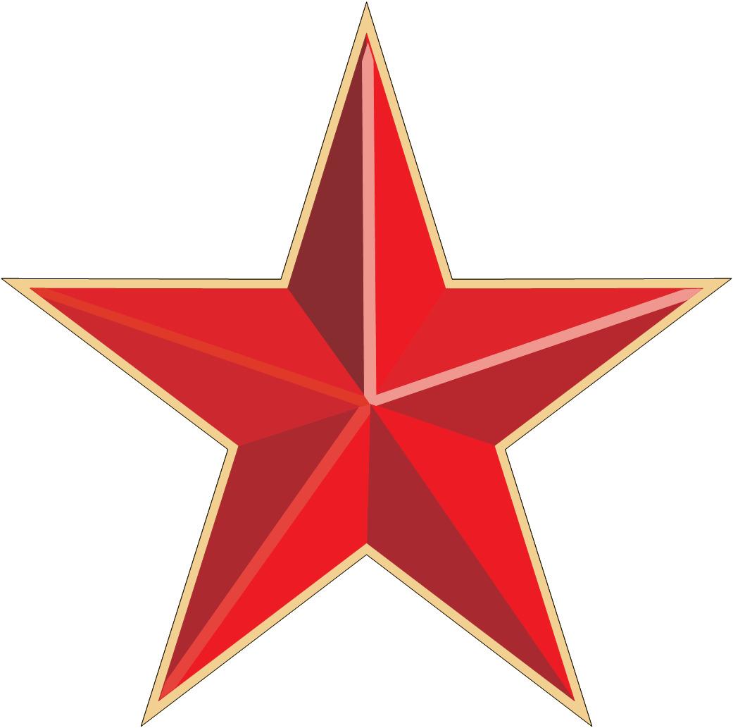 Red Gold Star png transparent
