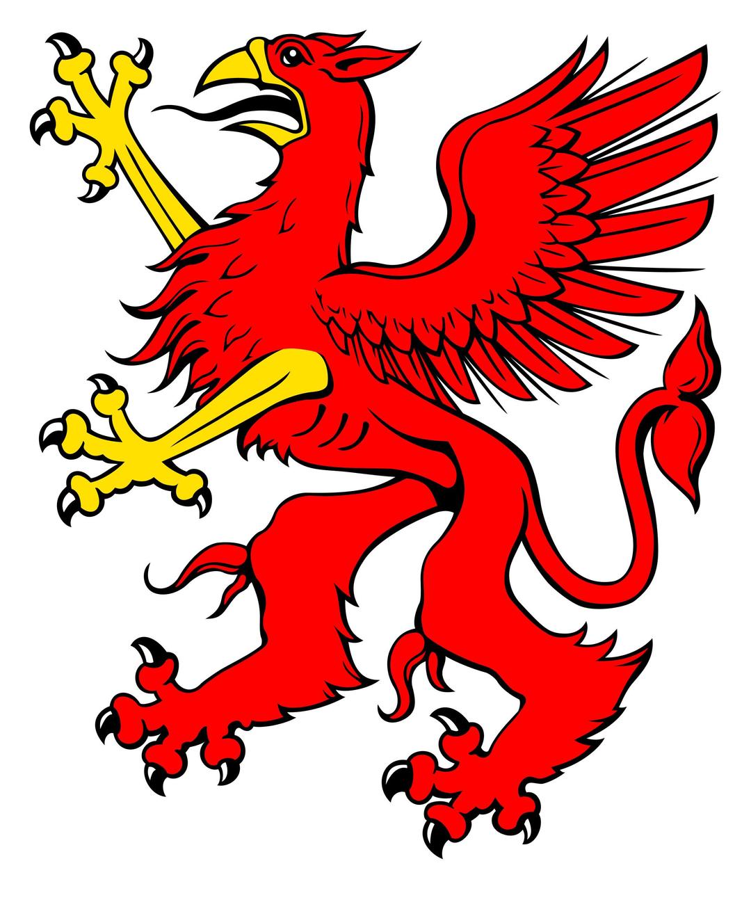 Red griffin png transparent