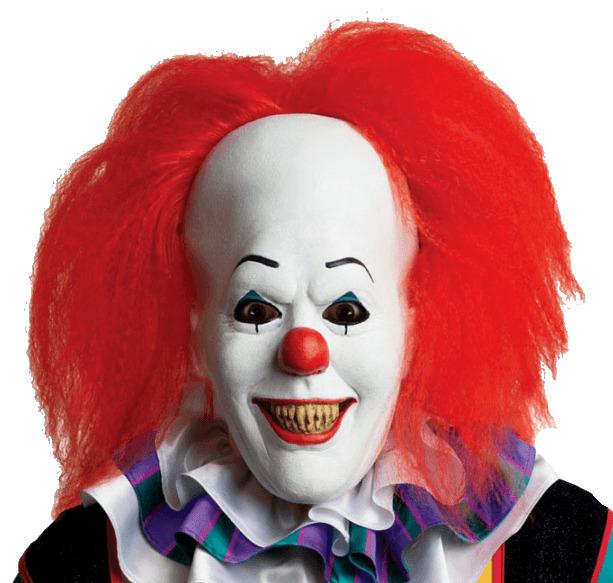 Red Hair Scary Clown Halloween png transparent