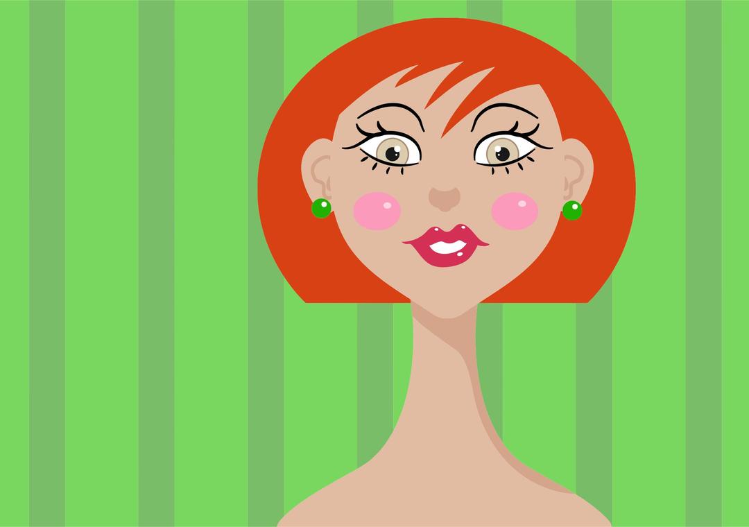 Red Haired Woman Portrait png transparent