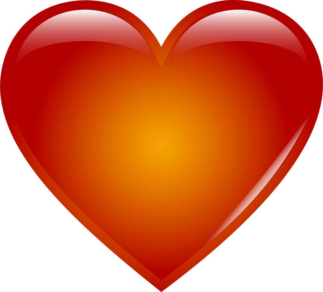 Red heart png transparent