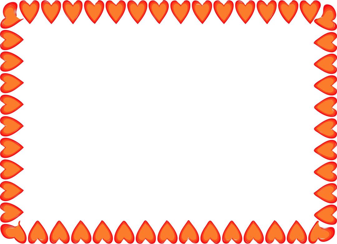 Red Hearts Border png transparent