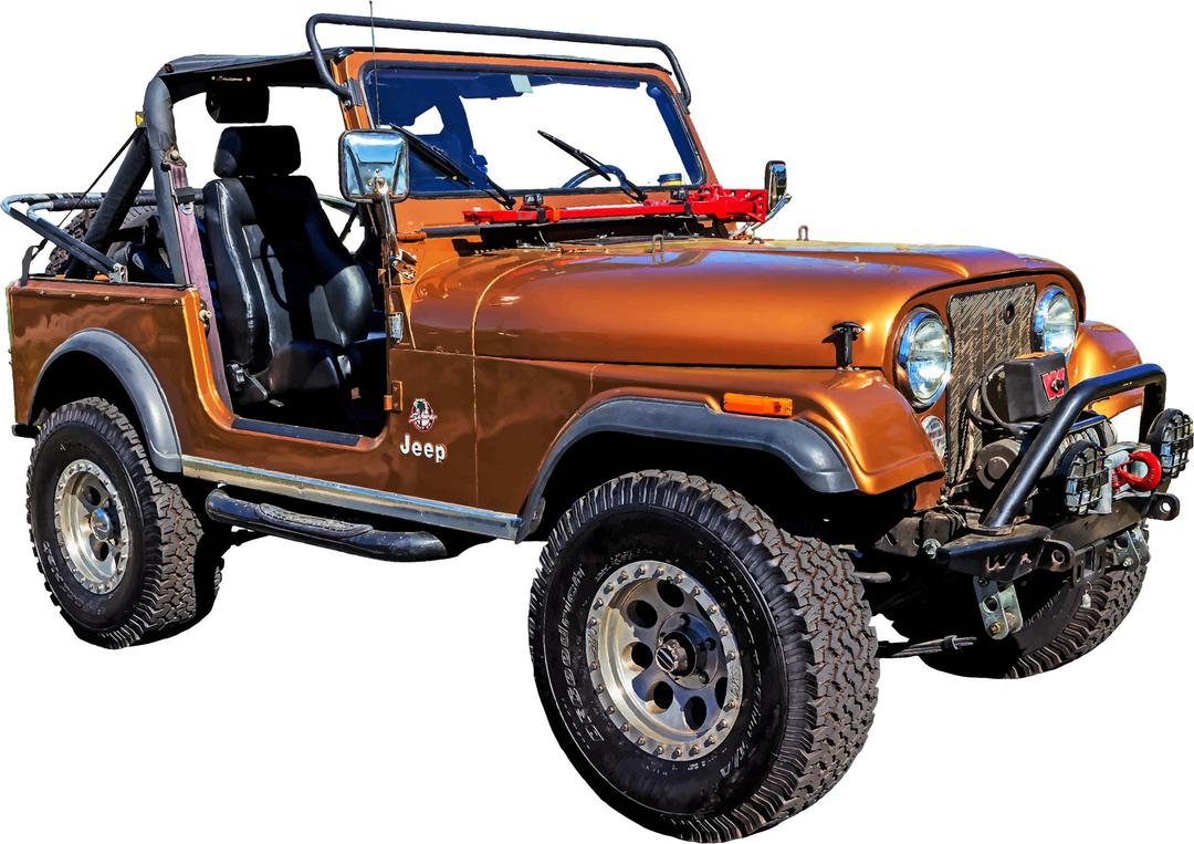 Red Jeep png transparent