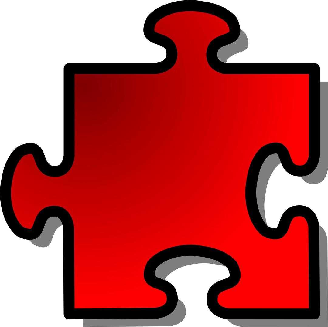 Red Jigsaw piece png transparent