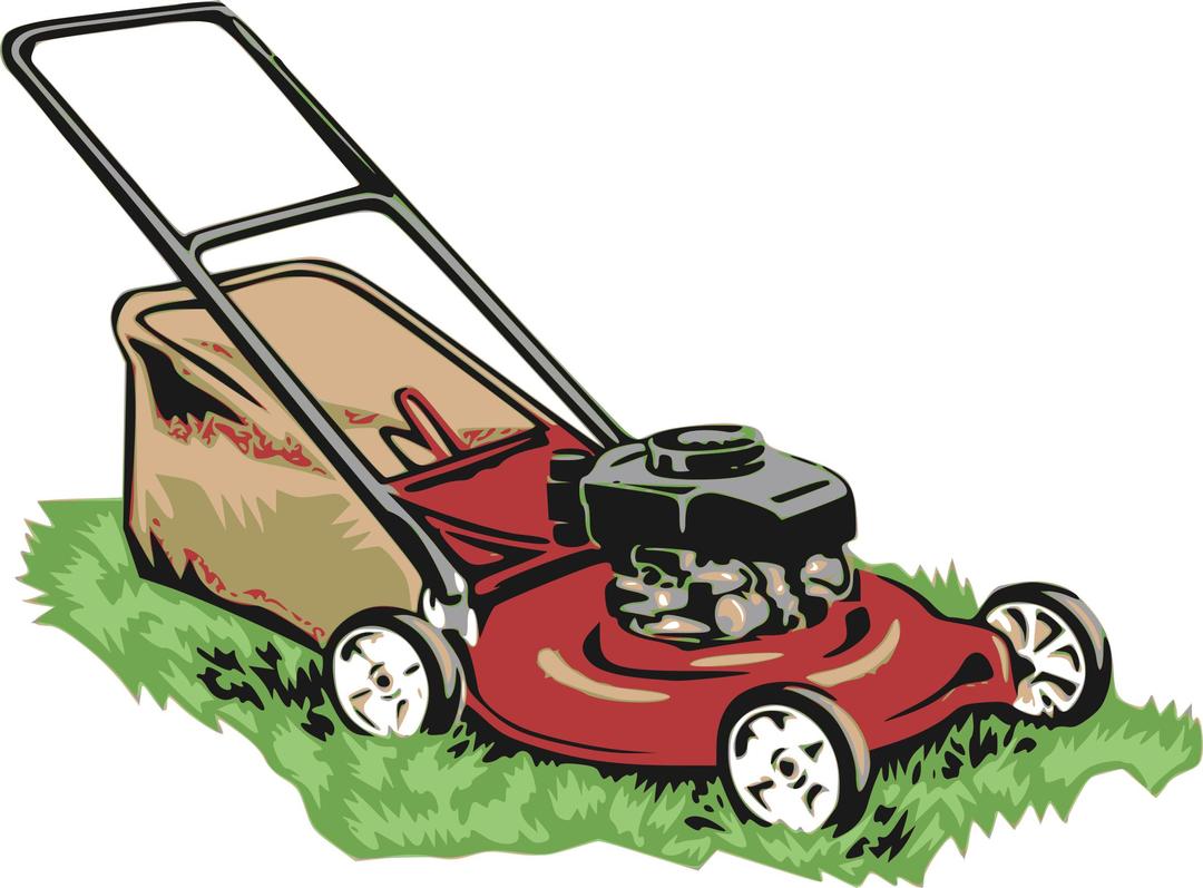 Red Lawnmower png transparent