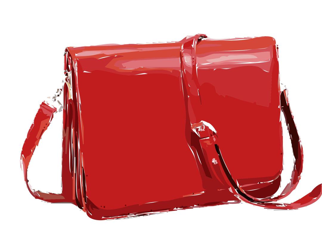 Red Leather Handbag without logo png transparent