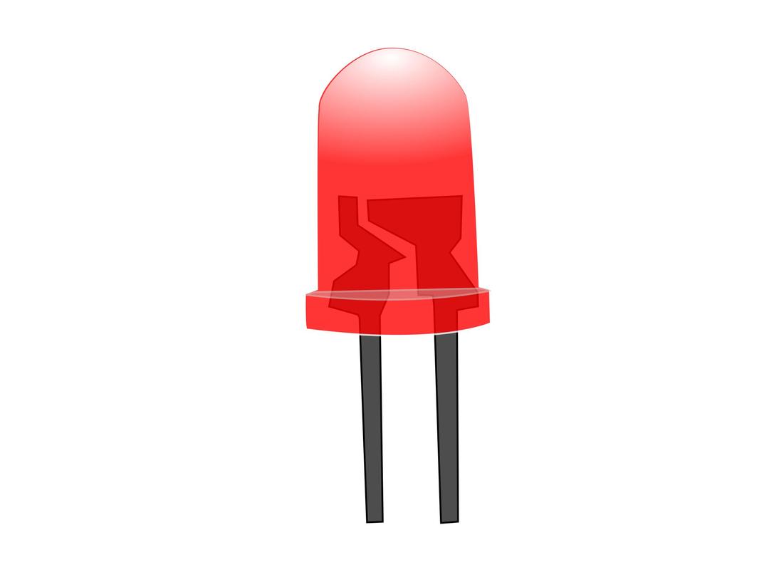 Red LED Lamp (On) png transparent