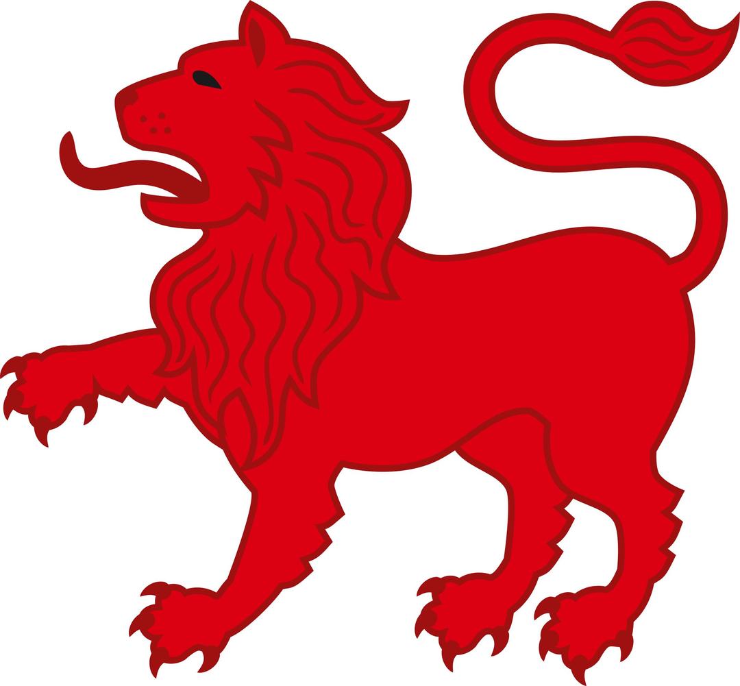 Red lion png transparent