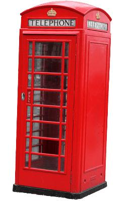 Red London Phone Booth png transparent