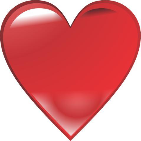 red love with shadow png transparent