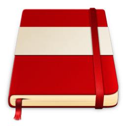 Red Moleskine Notebook png transparent