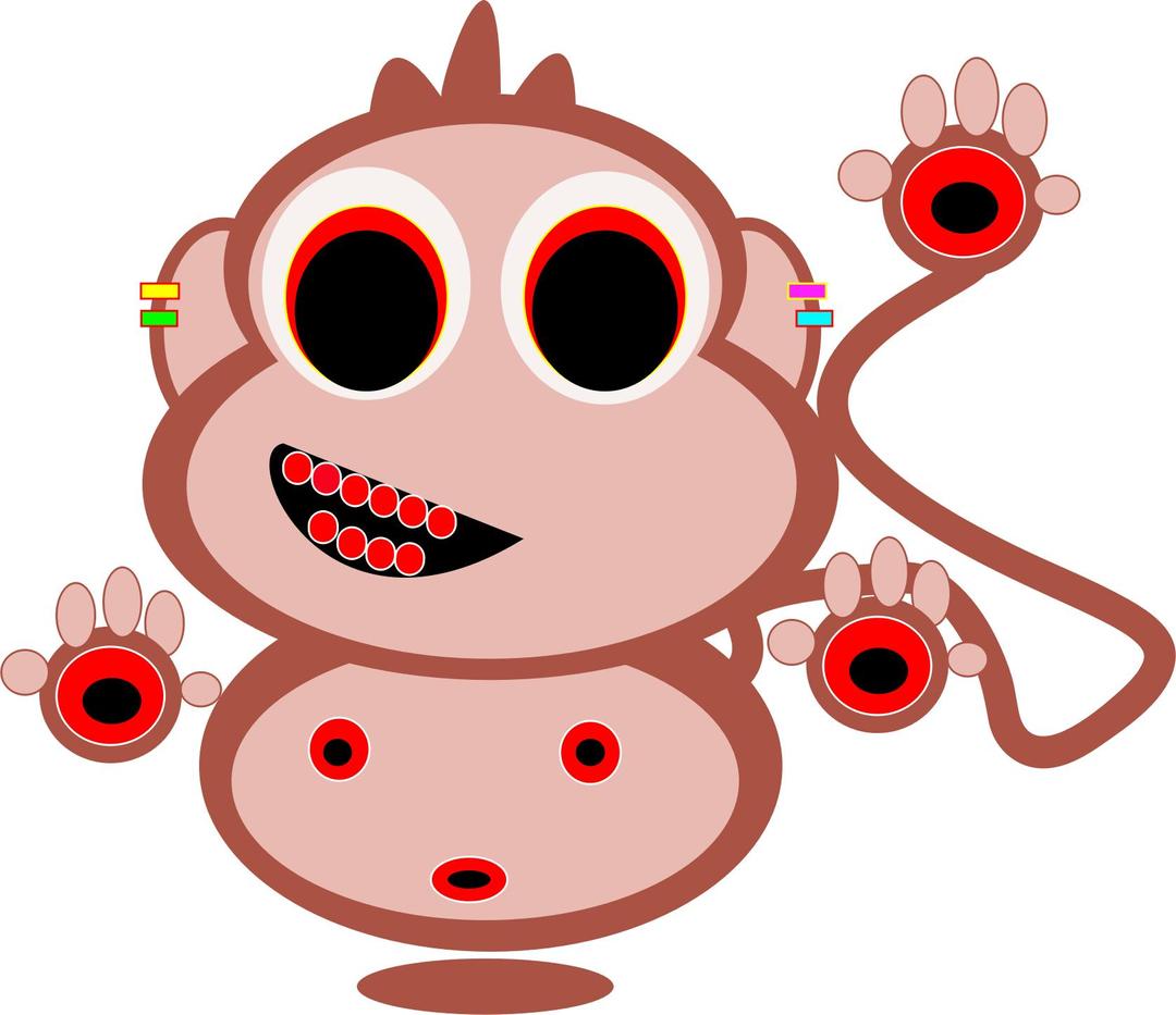 Red monkey png transparent