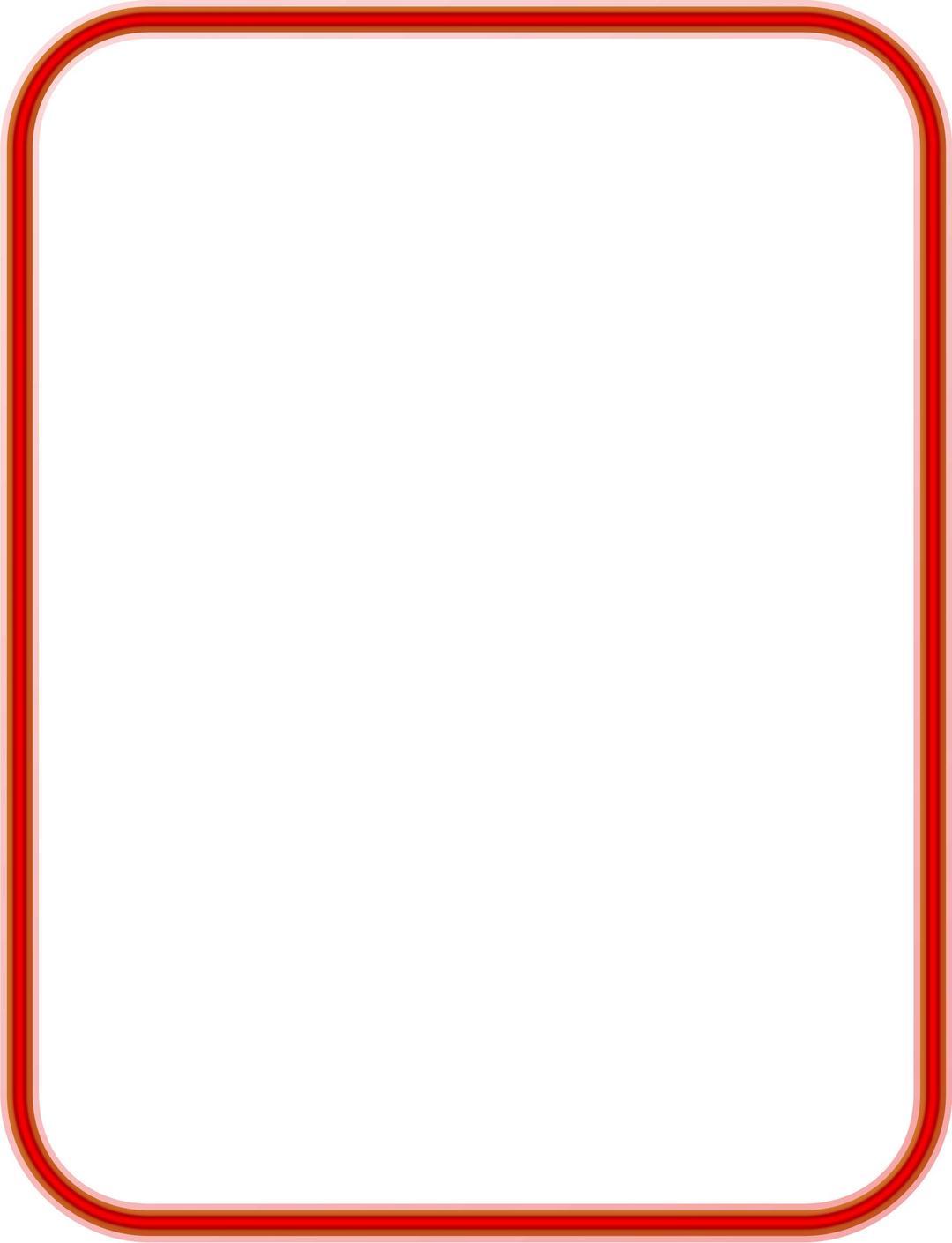 Red Neon Border png transparent