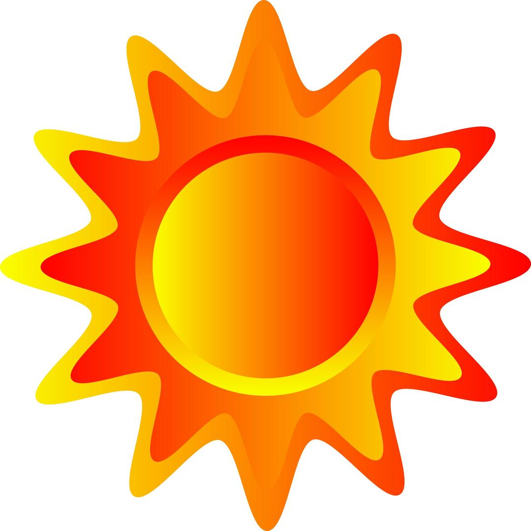 Red, orange and yellow sun png transparent