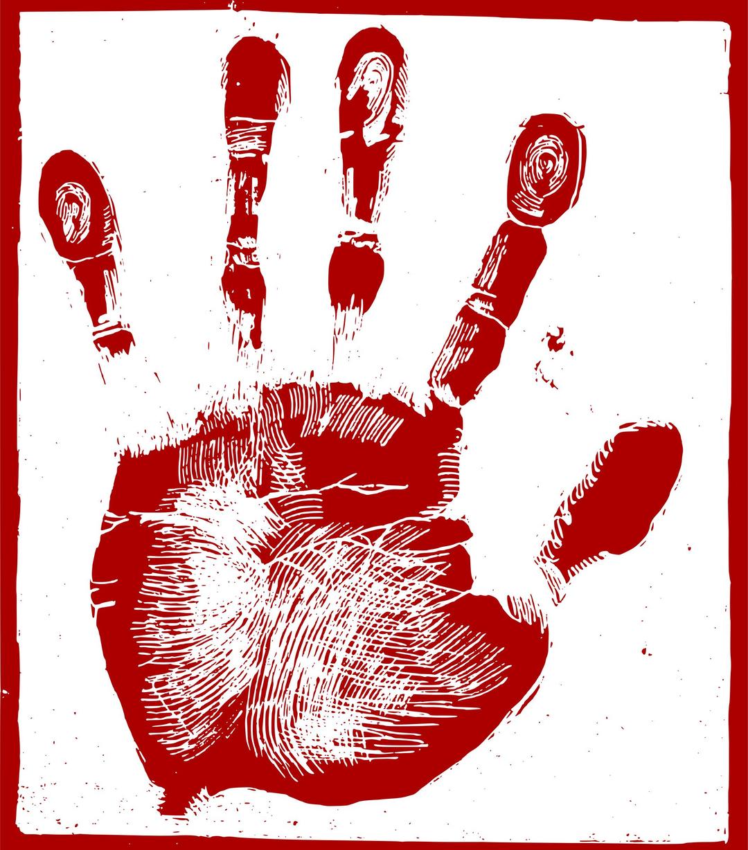 Red Palm Print png transparent