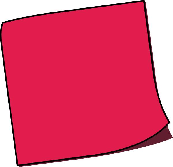 Red Pink Sticky Note png transparent