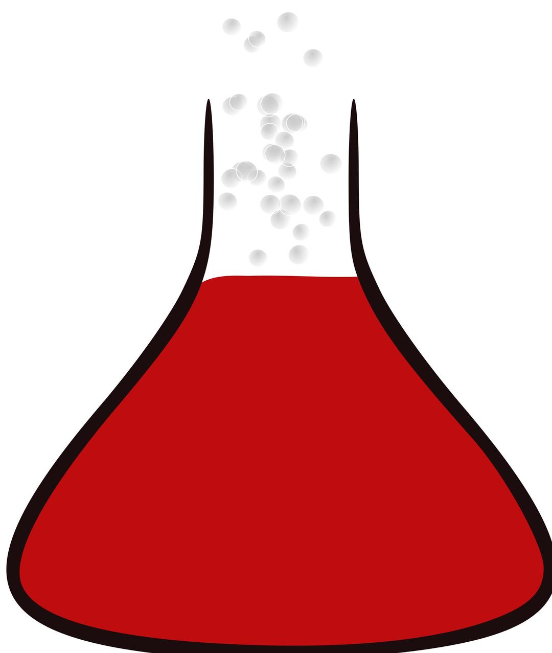Red Potion with bubbles png transparent