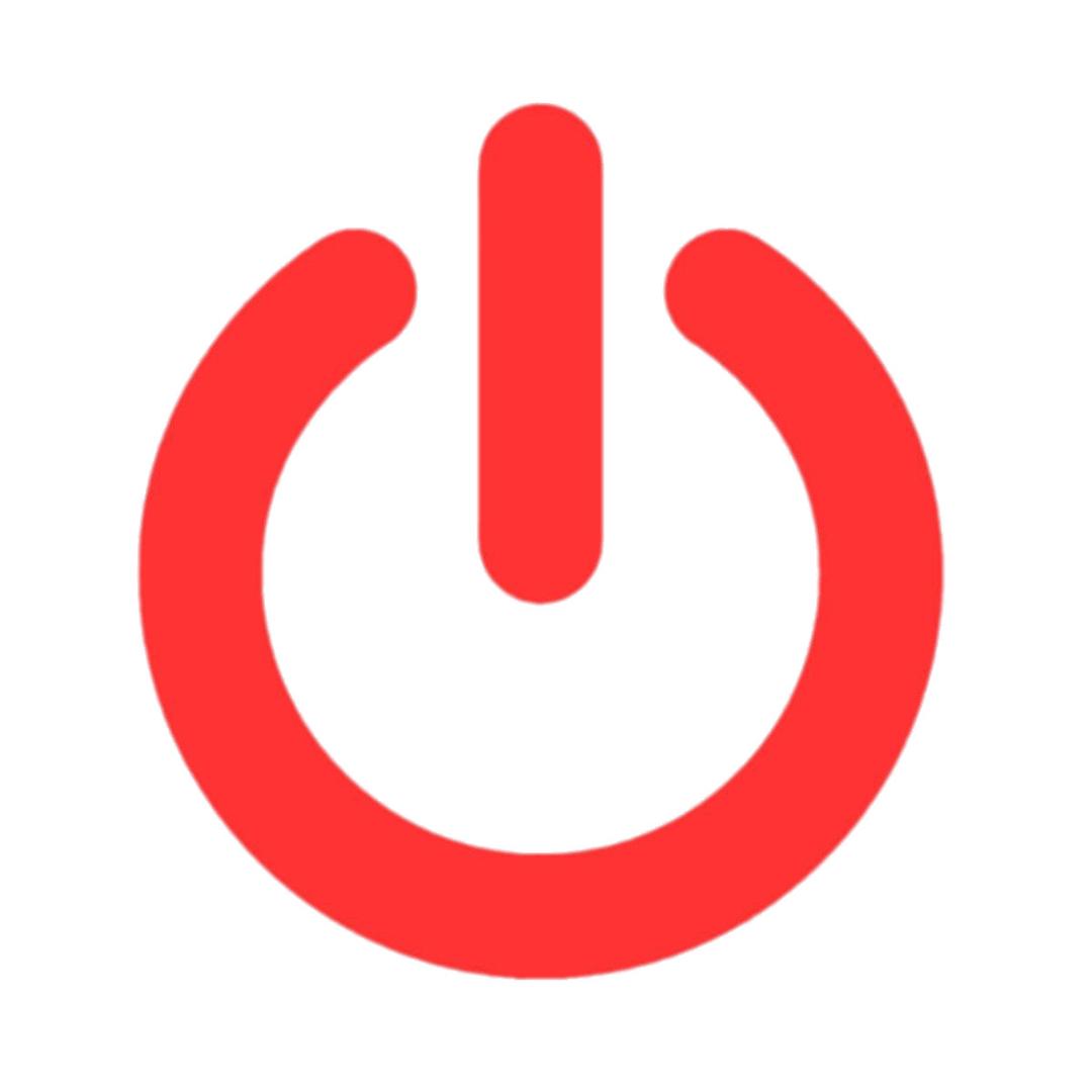 Red Power Button png transparent