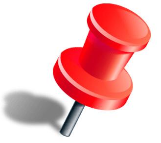 Red Push Pin With Shadow png transparent